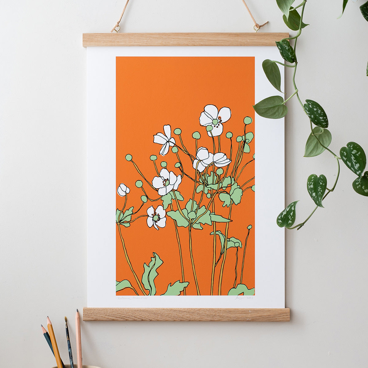 Autumn Anemones - A3 Print