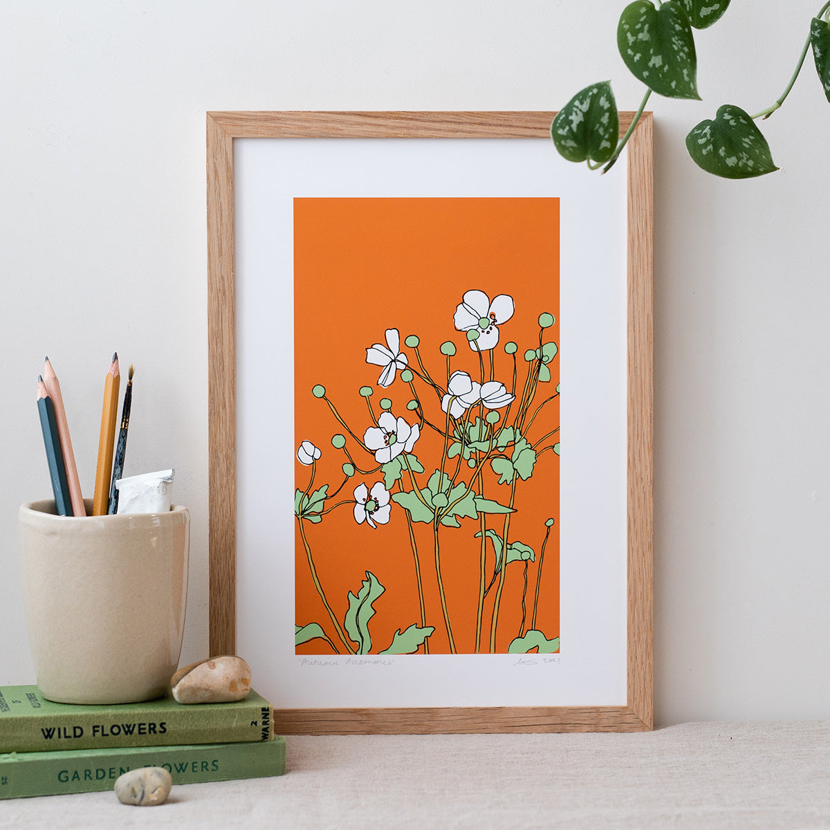 Autumn Anemones - A4 Print