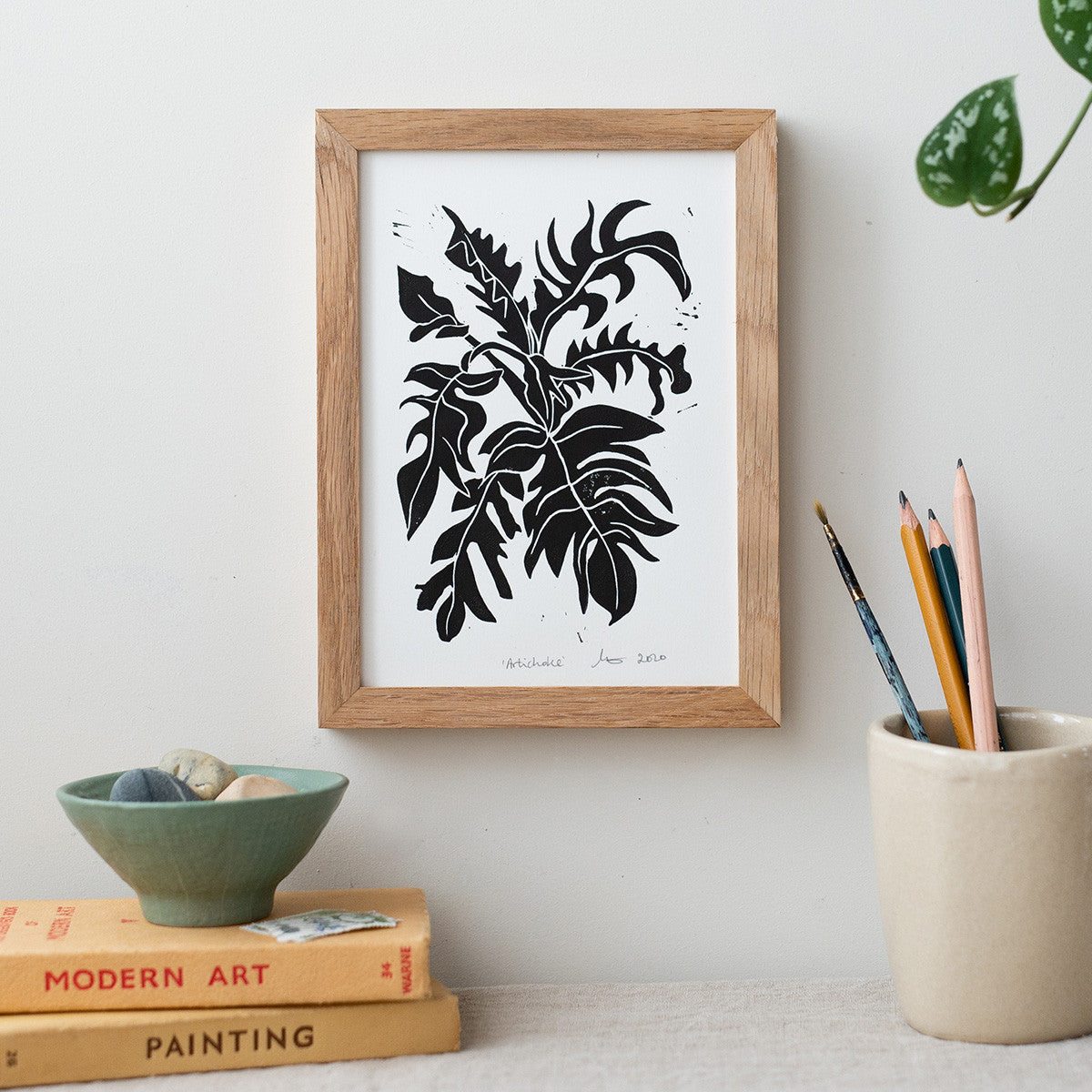 Artichoke lino framed.jpg