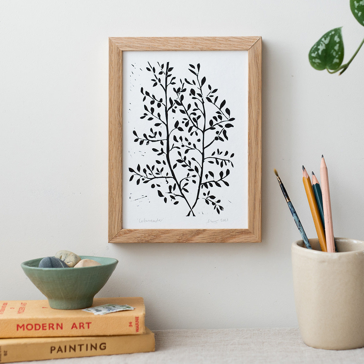 Cotoneaster - Linocut Print