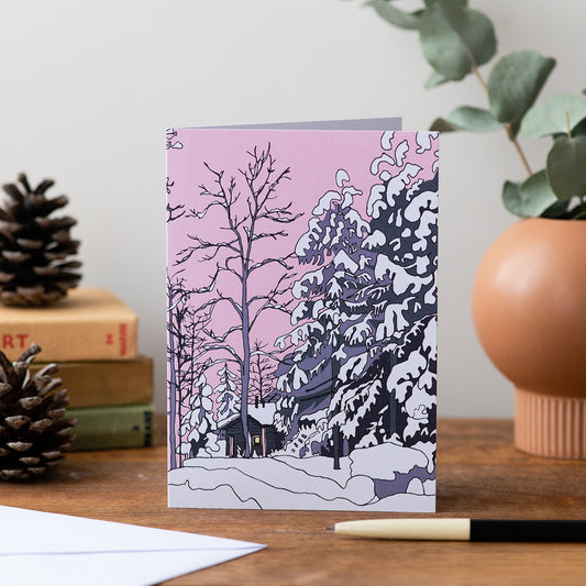 Pink Winter Sky - Card