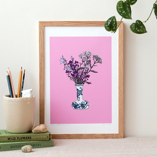 Some Wildflowers for You (Pink) - A4 Print